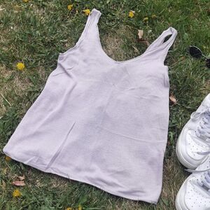 Diadora Split Back Knit Yoga Tank Top